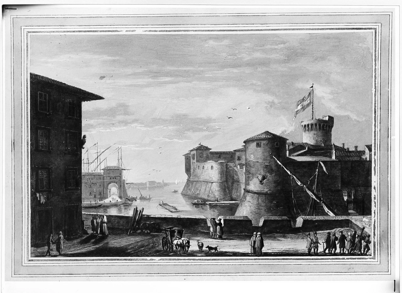 Veduta di Livorno dalla Fortezza Vecchia - Palazzo Pitti, Firenze